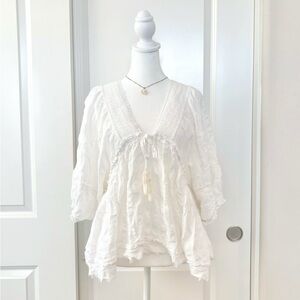 Böhme Boho Elegant White Blouse